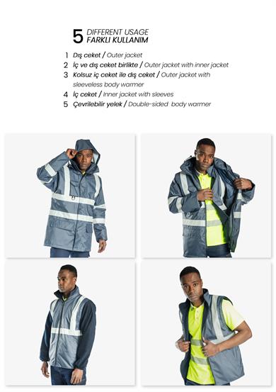 Alaska 5 in 1 Parka Lacivert