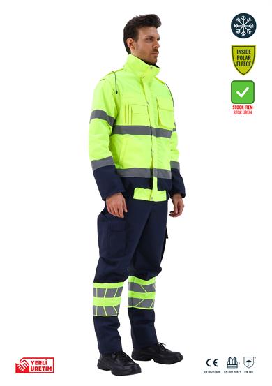 Alaska Hi-Vis 2 in 1 Mont Neon Sarı - Lacivert