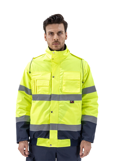 Alaska Hi-Vis 2 in 1 Mont Neon Sarı - Lacivert