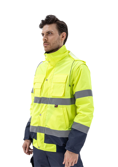 Alaska Hi-Vis 2 in 1 Mont Neon Sarı - Lacivert
