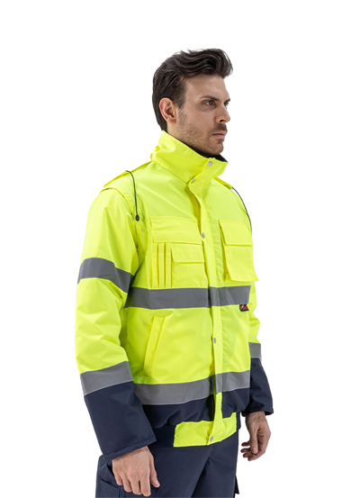 Alaska Hi-Vis 2 in 1 Mont Neon Sarı - Lacivert