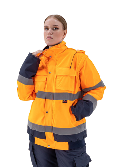 Alaska Hi-Vis 2 in 1 Mont Neon Turuncu-Lacivert