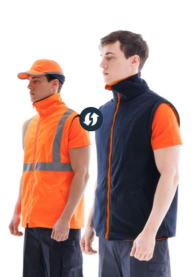 Alaska Hi-Vis 2 in 1 Yelek Neon Turuncu
