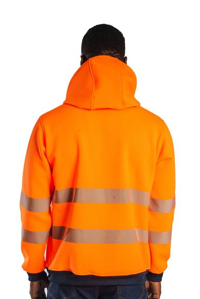 Alaska Hi-Vis Fermuarlı Kapüşonlu Sweatshirt Neon Turuncu