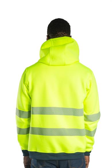 Alaska Hi-Vis Fermuarlı Kapüşonlu Sweatshirt Neon Sarı