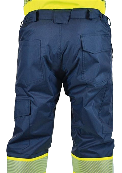 Alaska Hi-Vis Kapitoneli Pantolon Lacivert - Neon Sarı