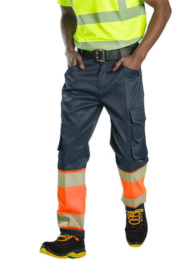 Alaska Hi-Vis Pantolon Lacivert - Neon Turuncu 