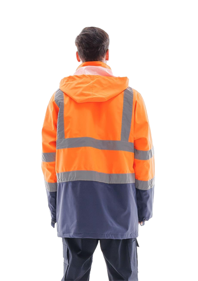 Alaska Hi-Vis Parka Neon Turuncu - Lacivert