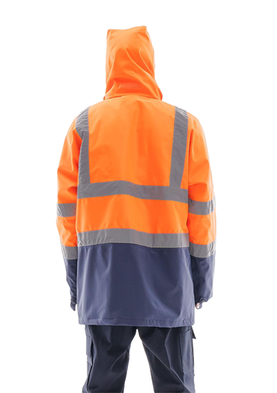 Alaska Hi-Vis Parka Neon Turuncu - Lacivert