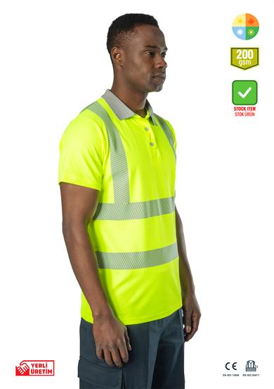 Alaska Hi-Vis Polo T-Shirt Neon Yellow 