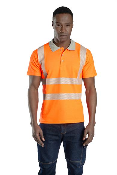 Alaska Hi-Vis Polo T-Shirt Neon Orange