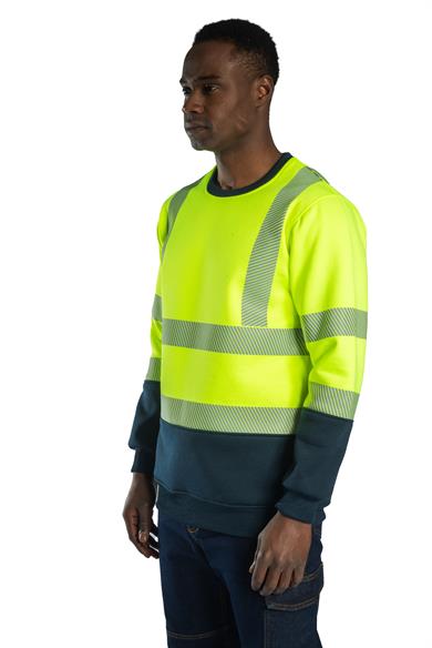 Alaska Hi-Vis Sweatshirt Neon Sarı - Lacivert