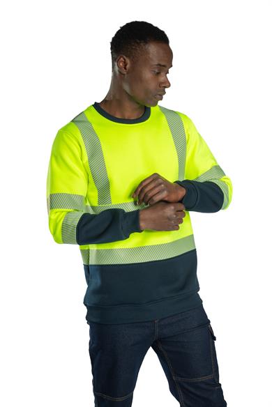 Alaska Hi-Vis Sweatshirt Neon Sarı - Lacivert