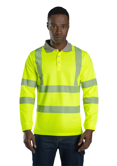 Alaska Hi-Vis Uzun Kollu Polo T-Shirt Neon Sarı
