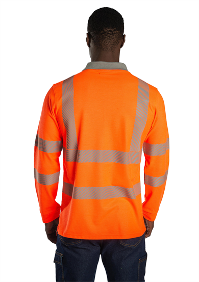 Alaska Hi-Vis Uzun Kollu Polo T-Shirt Neon Turuncu