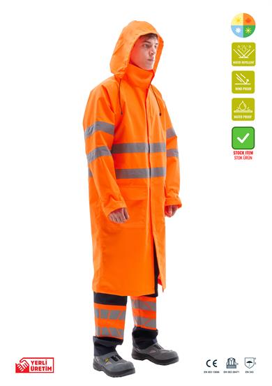 Alaska Hi-Vis Yağmurluk Neon Turuncu 