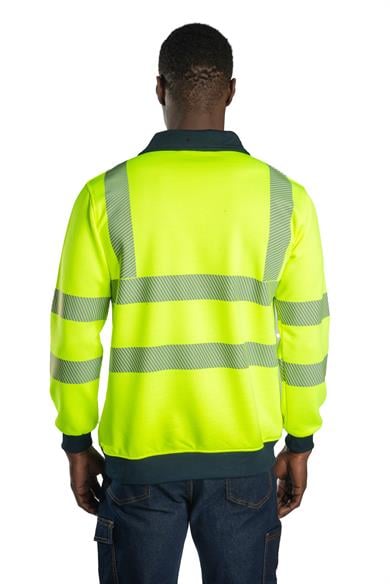 Alaska Hi-Vis Yarım Fermuarlı Sweatshirt Neon Sarı
