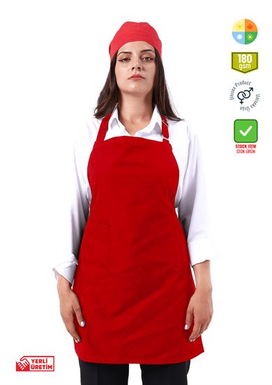 Boydan Önlük Kırmızı
