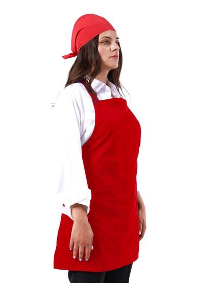 Boydan Önlük Kırmızı
