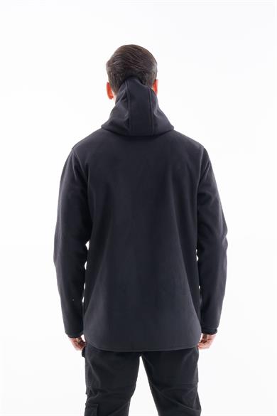 Eso Deep Polar Ceket Siyah - Kırmızı 