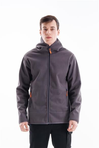 Eso Deep Polar Ceket Gri - Turuncu 