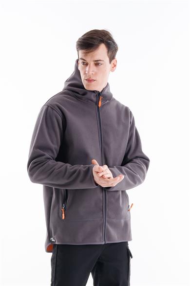 Eso Deep Polar Ceket Gri - Turuncu 