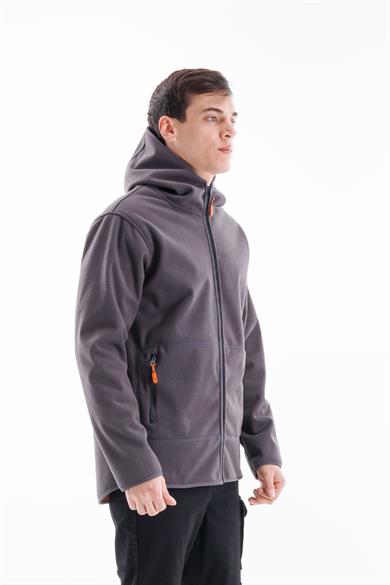 Eso Deep Polar Ceket Gri - Turuncu 