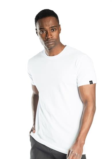 Elegans Basic Bisiklet Yaka T-Shirt Beyaz