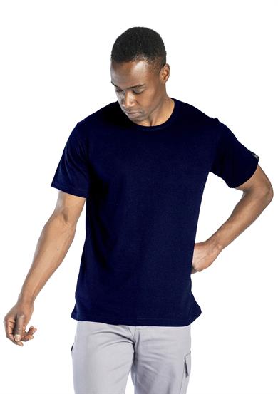 Elegans Basic Bisiklet Yaka T-Shirt Lacivert