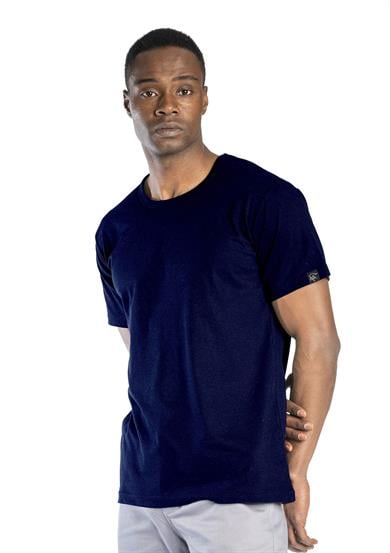 Elegans Basic Bisiklet Yaka T-Shirt Lacivert