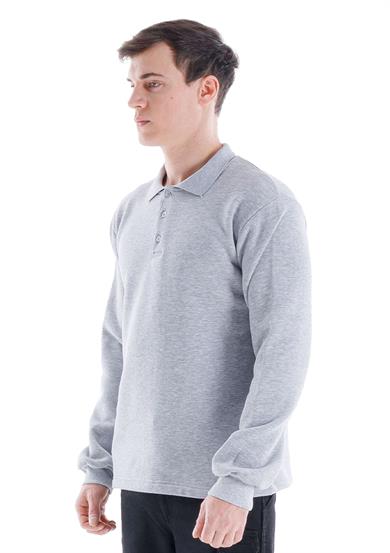 Elegans Polo Sweatshirt Gri