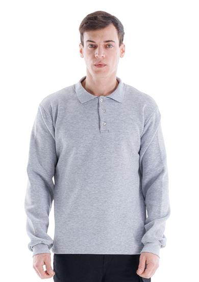 Elegans Polo Sweatshirt Gri