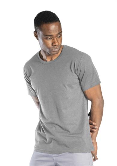 Regular Basic Bisiklet Yaka T-Shirt Gri