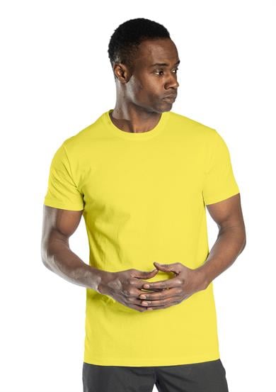 Regular Basic Bisiklet Yaka T-Shirt Sarı