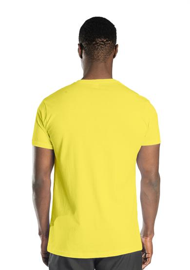 Regular Basic Bisiklet Yaka T-Shirt Sarı