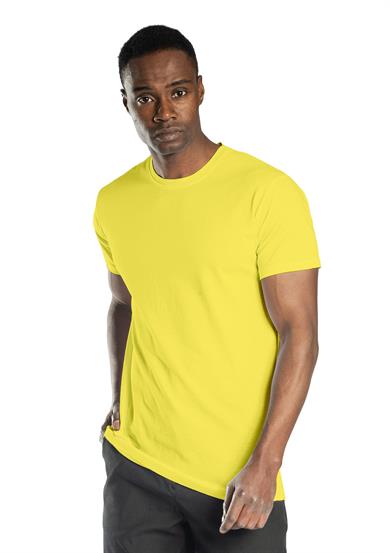Regular Basic Bisiklet Yaka T-Shirt Sarı