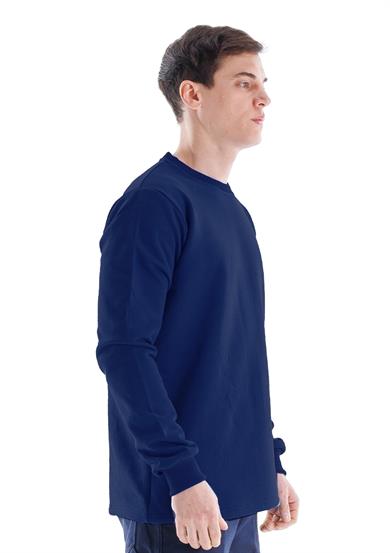 Regular Bisiklet Yaka Sweatshirt Lacivert
