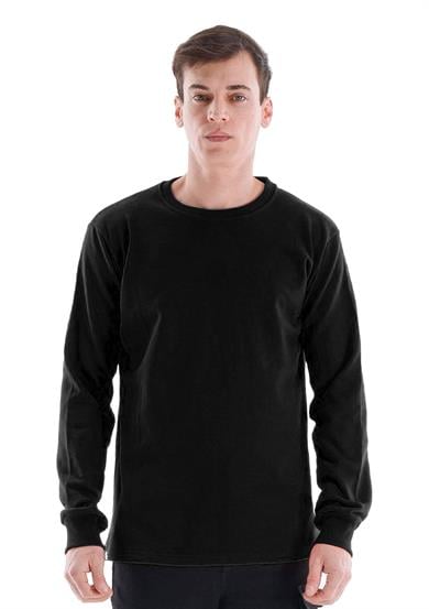 Regular Bisiklet Yaka Sweatshirt Siyah
