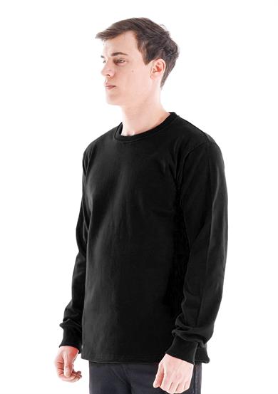 Regular Bisiklet Yaka Sweatshirt Siyah