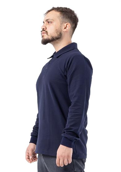 Regular Polo Pike Uzun Kol T-Shirt Lacivert