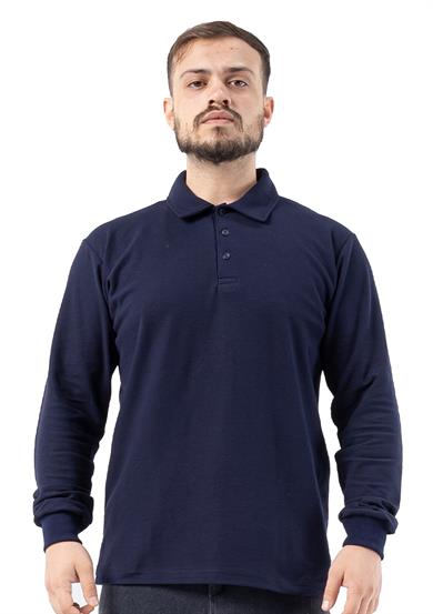 Regular Polo Pike Uzun Kol T-Shirt Lacivert