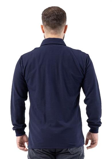 Regular Polo Pike Uzun Kol T-Shirt Lacivert