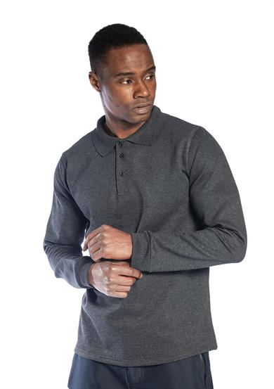 Regular Polo Sweatshirt Antrasit