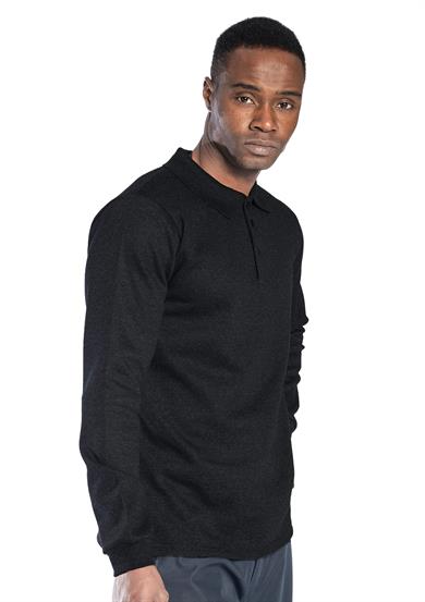 Regular Polo Sweatshirt Siyah