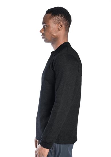 Regular Polo Sweatshirt Siyah