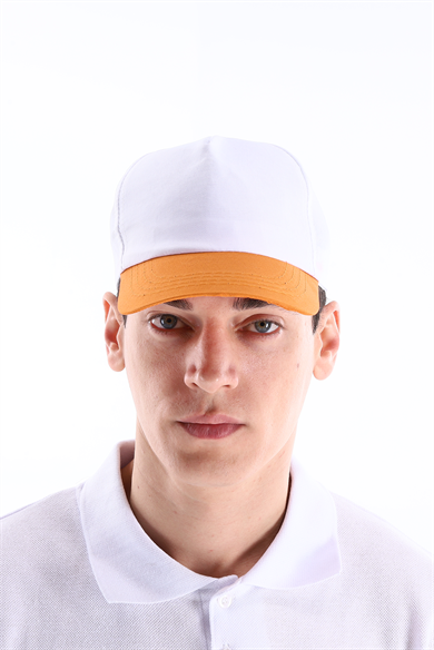 Regular Şapka Turuncu - Beyaz
