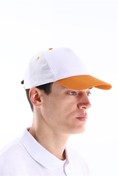 Regular Şapka Turuncu - Beyaz