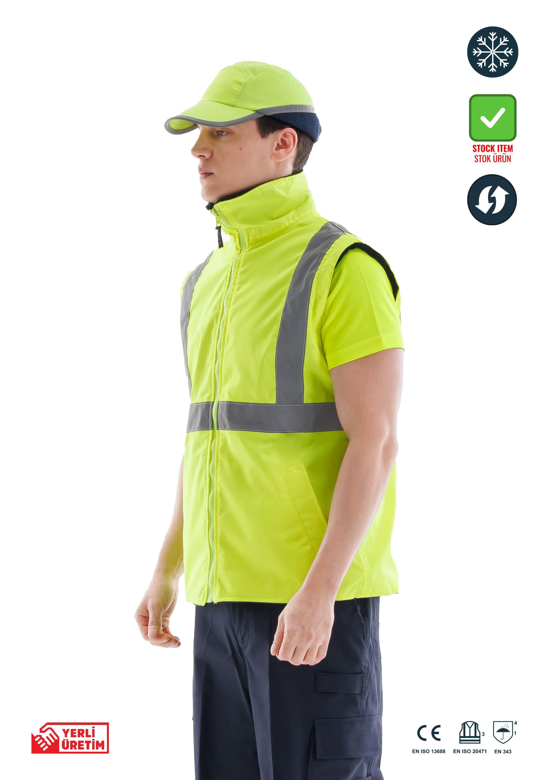 Alaska Hi-Vis 2 in 1 Yelek Neon Sarı, Alaska Hi-Vis 2 in 1 Yelek Neon Sarı - Concept Alina (İş Elbisesi, İş Kıyafetleri, Yanmaz İş Elbisesi, Yanmaz İş Kıyafeti, Alev Almaz İş Elbisesi, Toptan, Üreticileri, İmalatçıları, Konya, İstanbul, Kocaceli, Gebze), Yüksek Görünürlüklü Ürünler