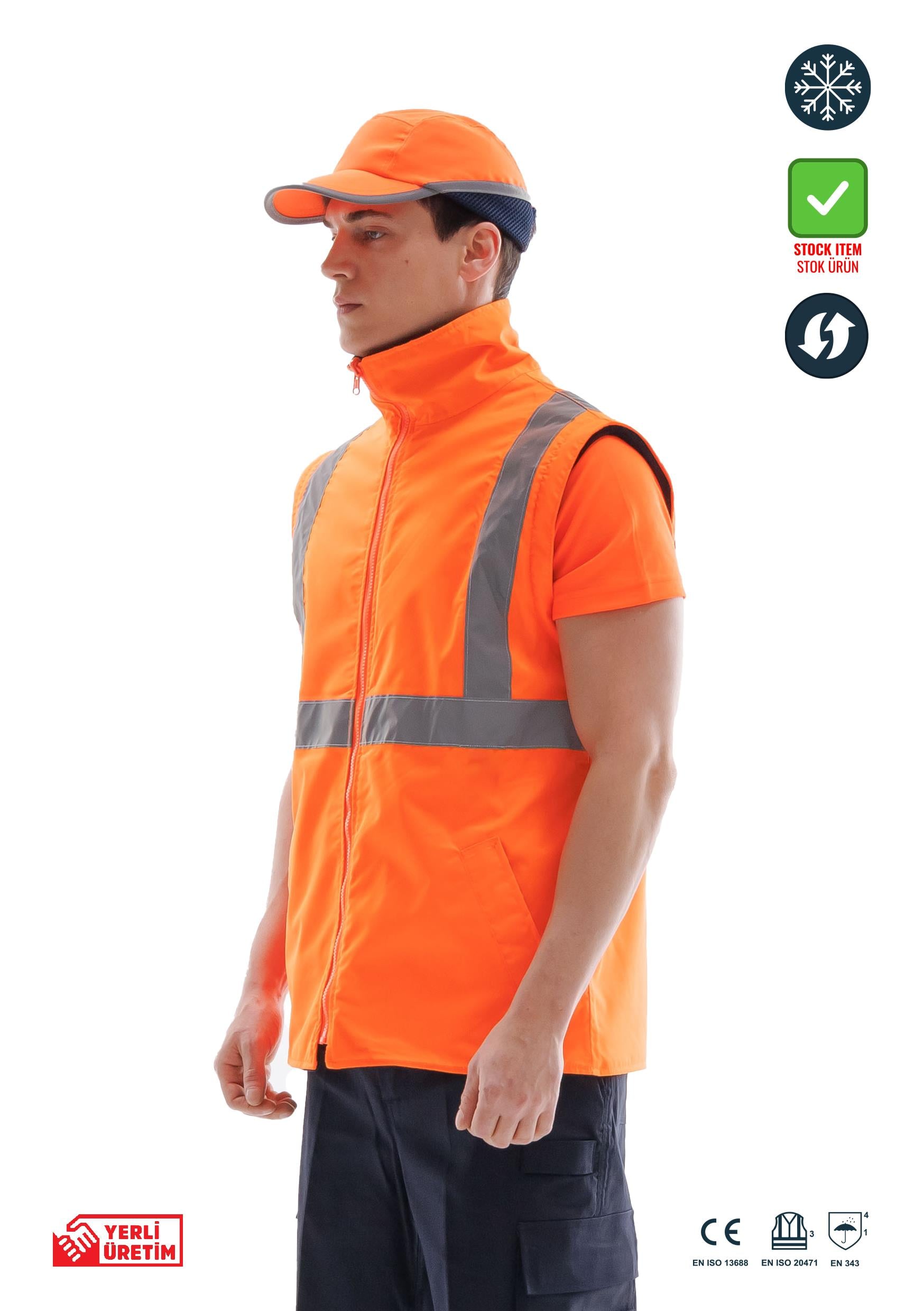 Alaska Hi-Vis 2 in 1 Yelek Neon Turuncu, Alaska Hi-Vis 2 in 1 Yelek Neon Turuncu - Concept Alina (İş Elbisesi, İş Kıyafetleri, Yanmaz İş Elbisesi, Yanmaz İş Kıyafeti, Alev Almaz İş Elbisesi, Toptan, Üreticileri, İmalatçıları, Konya, İstanbul, Kocaceli, Gebze), Yüksek Görünürlüklü Ürünler