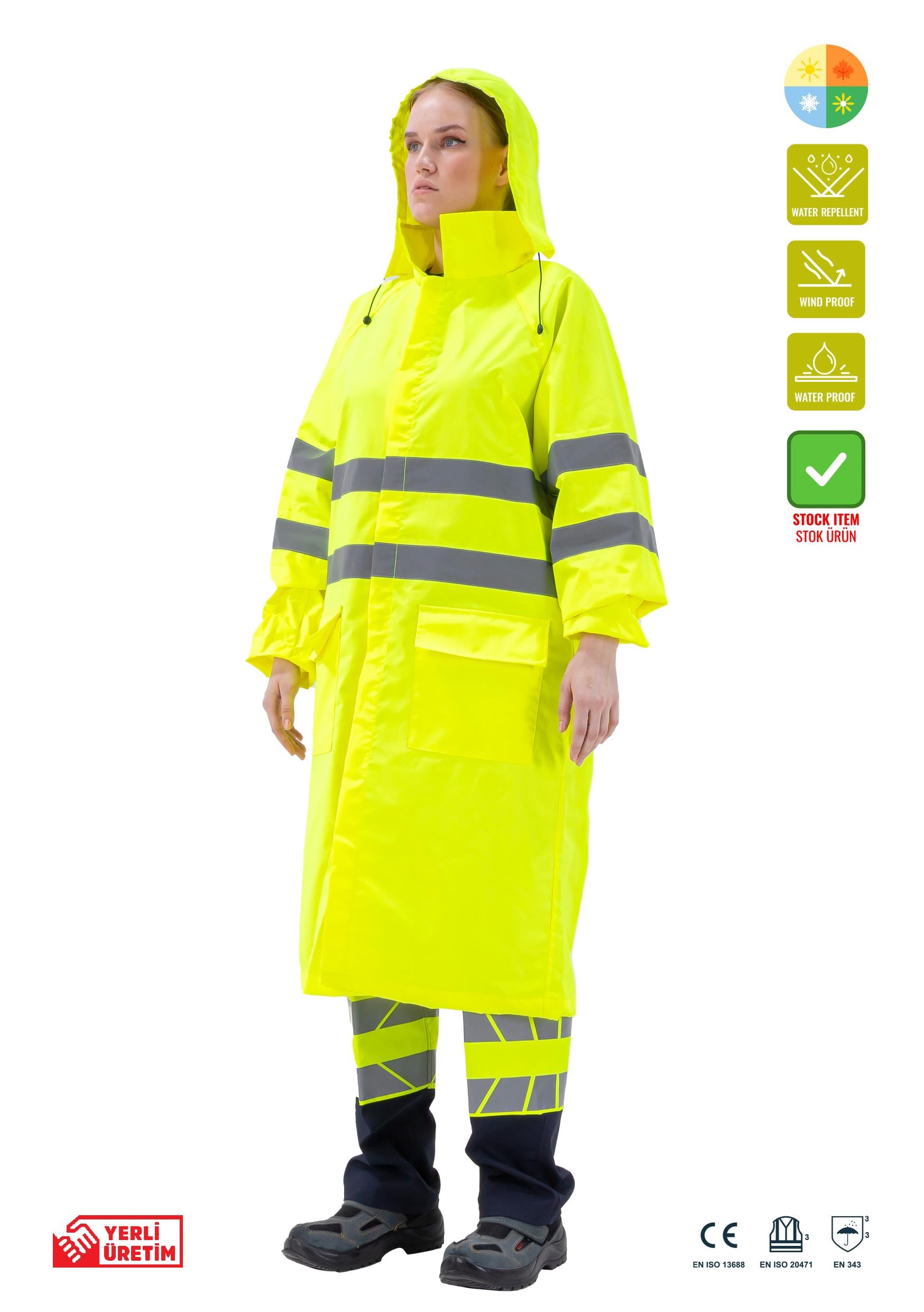 Alaska Hi-Vis Yağmurluk Neon Sarı, Alaska Hi-Vis Yağmurluk Neon Sarı - Concept Alina (İş Elbisesi, İş Kıyafetleri, Yanmaz İş Elbisesi, Yanmaz İş Kıyafeti, Alev Almaz İş Elbisesi, Toptan, Üreticileri, İmalatçıları, Konya, İstanbul, Kocaceli, Gebze), Yağmurluk